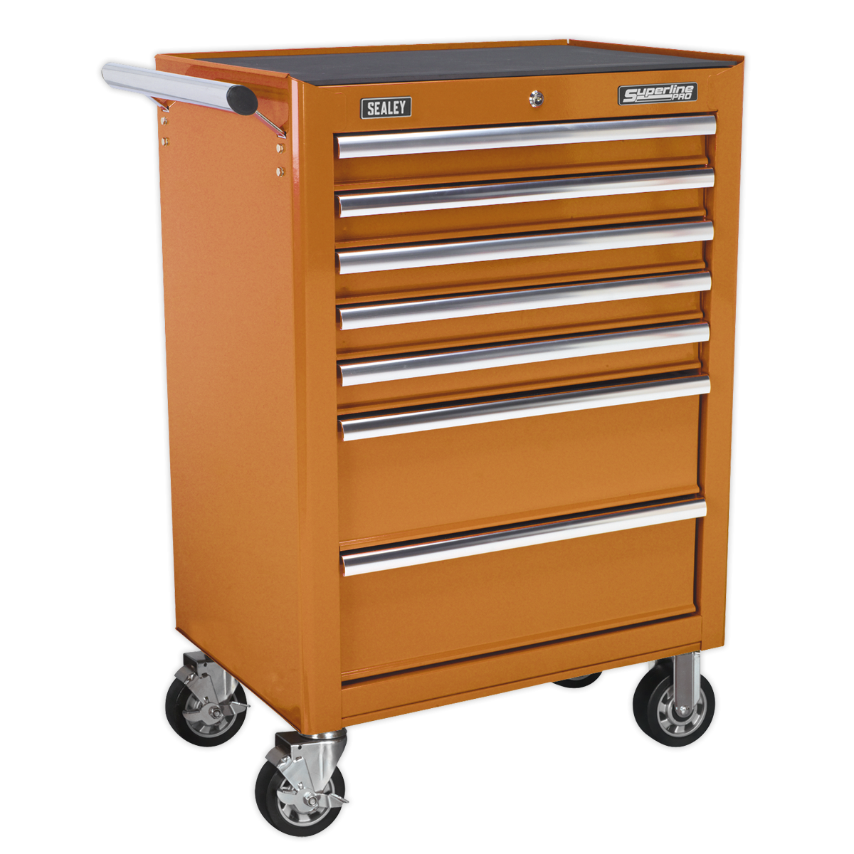 Rollcab 7 Drawer with Ball-Bearing Slides - Orange AP26479TO