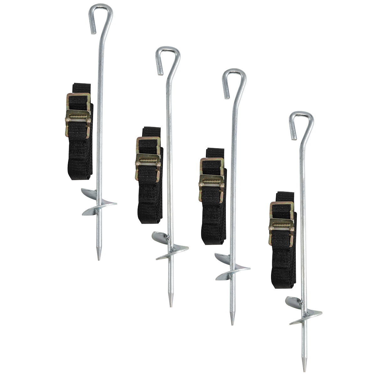 Dellonda Heavy Duty Trampoline Anchor Kit 4pc Ground Pegs Universal Fitting DL70