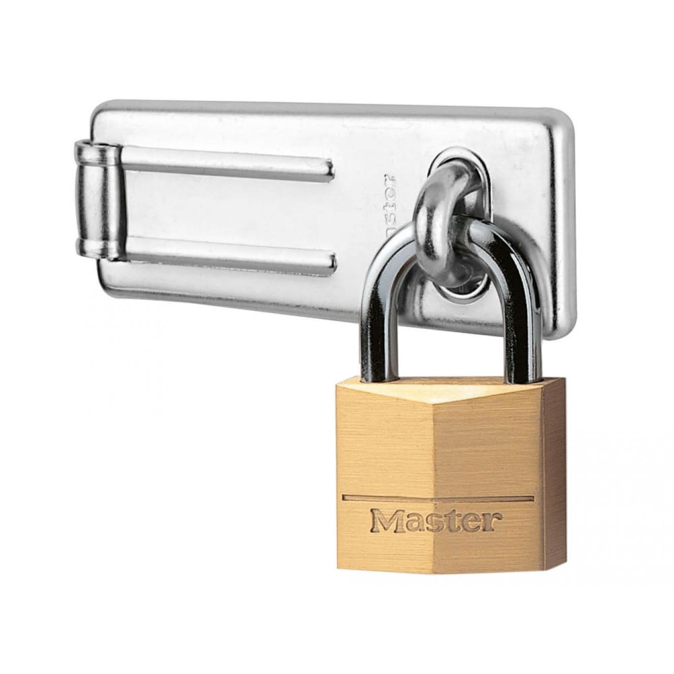 Hasp 89mm + Solid Brass Padlock 40mm MLK140703
