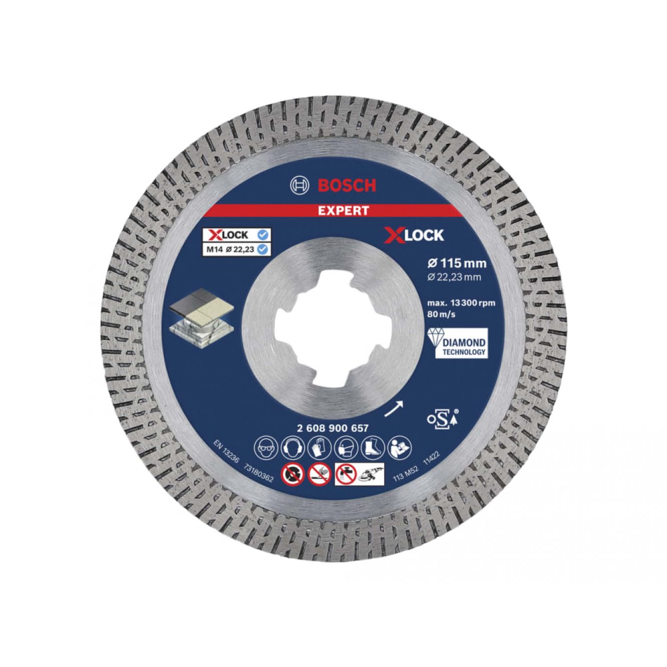 EXPERT Hard Ceramic Diamond Cutting Disc 115 x 22.23mm BPA608900657