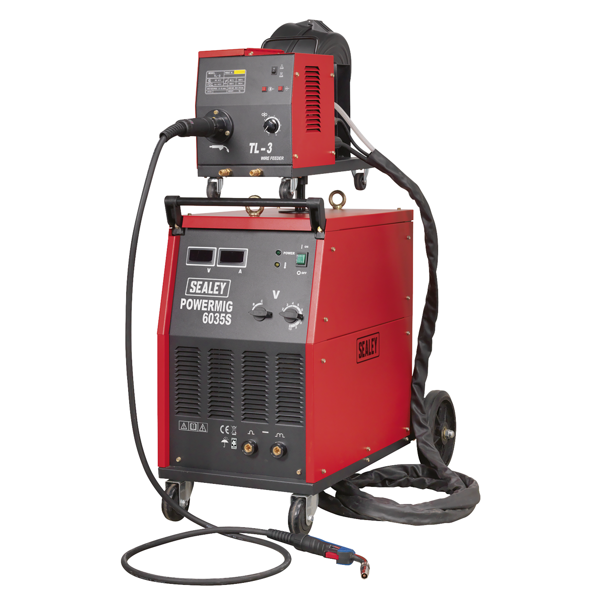 Professional MIG Welder 350A 415V 3ph with Binzel® Euro Torch & Portable Wire Drive POWERMIG6035S