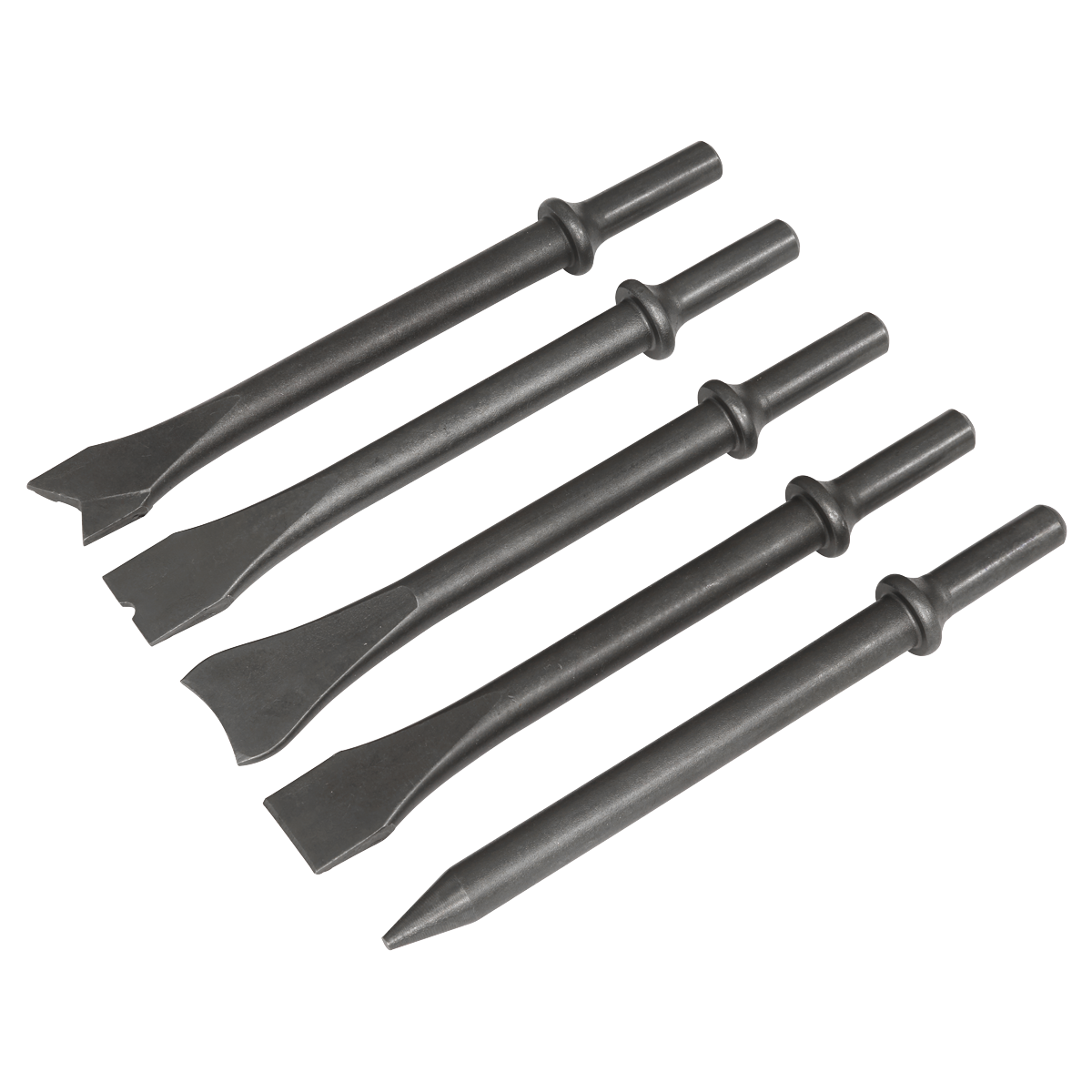 Air Hammer Chisel Set 5pc 170mm .401" Shank SA11C