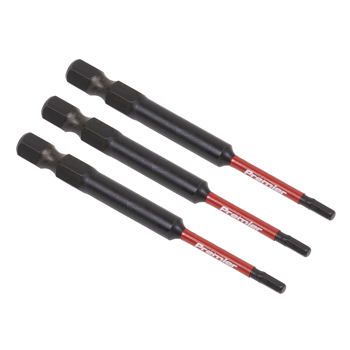 Hex 2.5mm Impact Power Tool Bits 75mm - 3pc AK8260