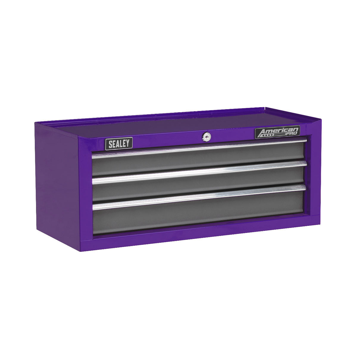 Mid-Box 3 Drawer with Ball-Bearing Slides - Purple/Grey AP22309BBCP