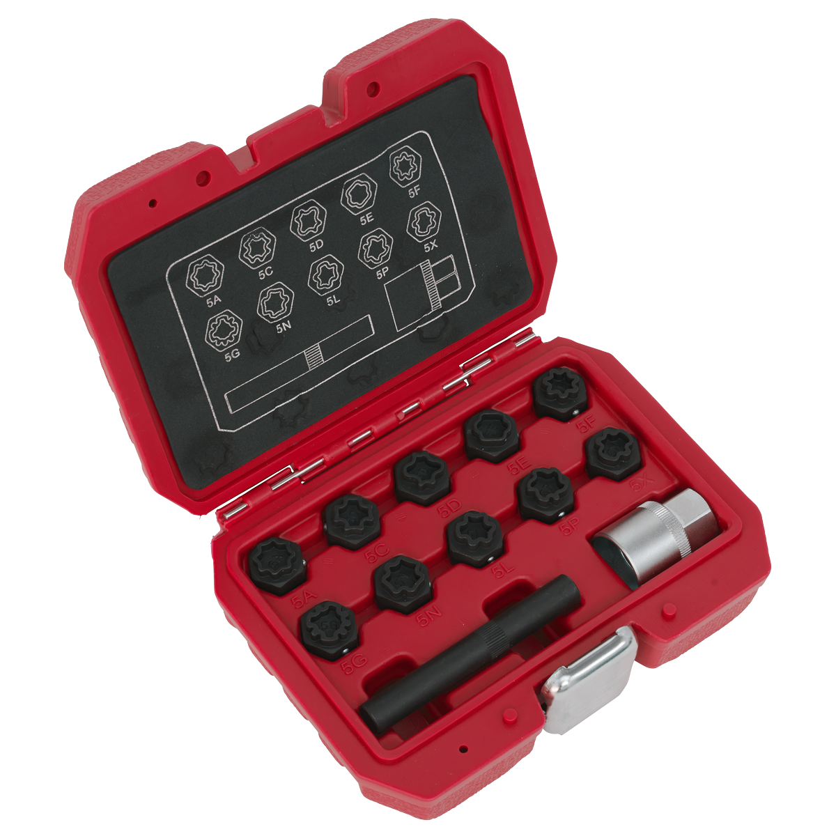 Locking Wheel Nut Key Set 12pc - Mercedes SX223