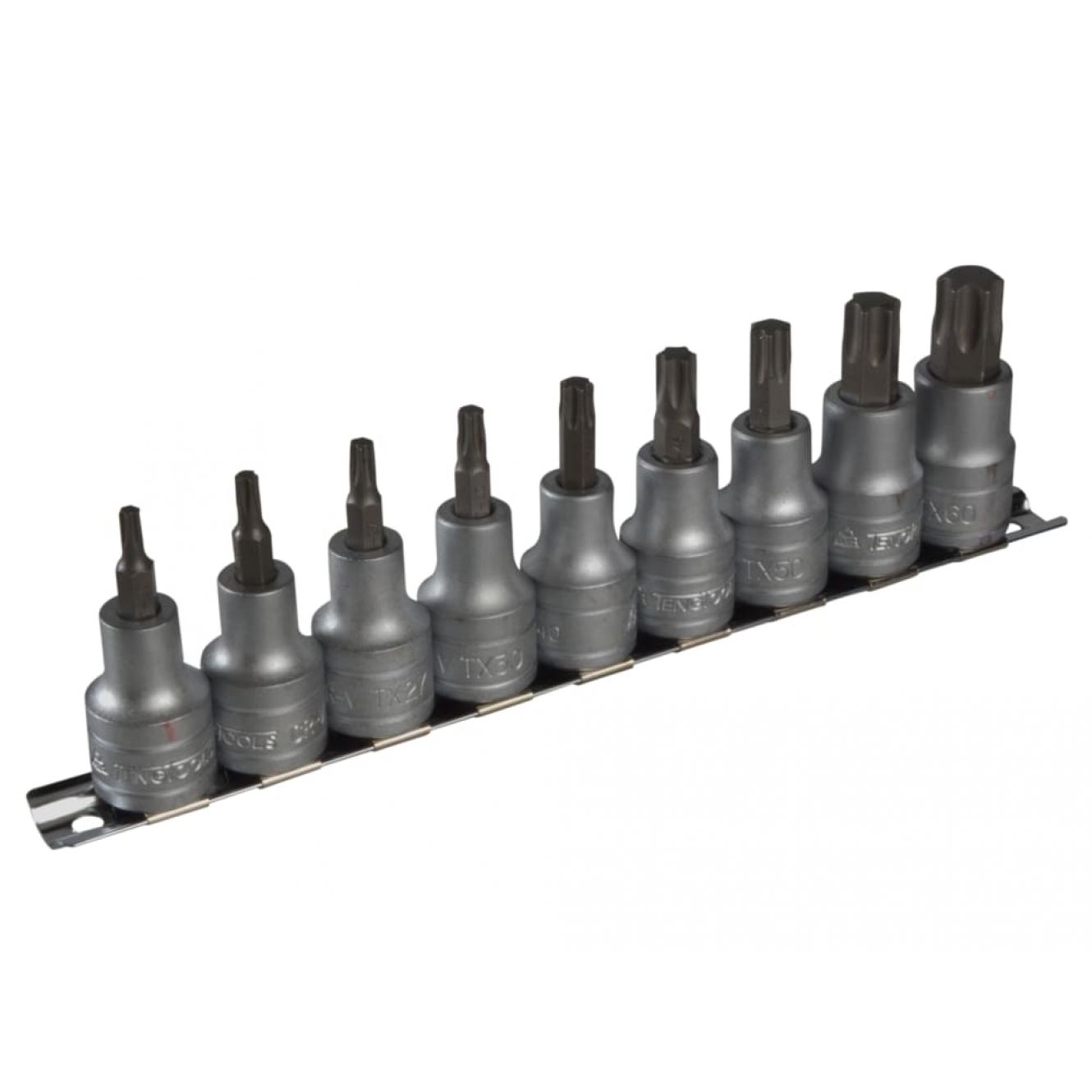M1213TX Socket Clip Rail Set of 9 Internal TORX 1/2in Drive TENM1213TX