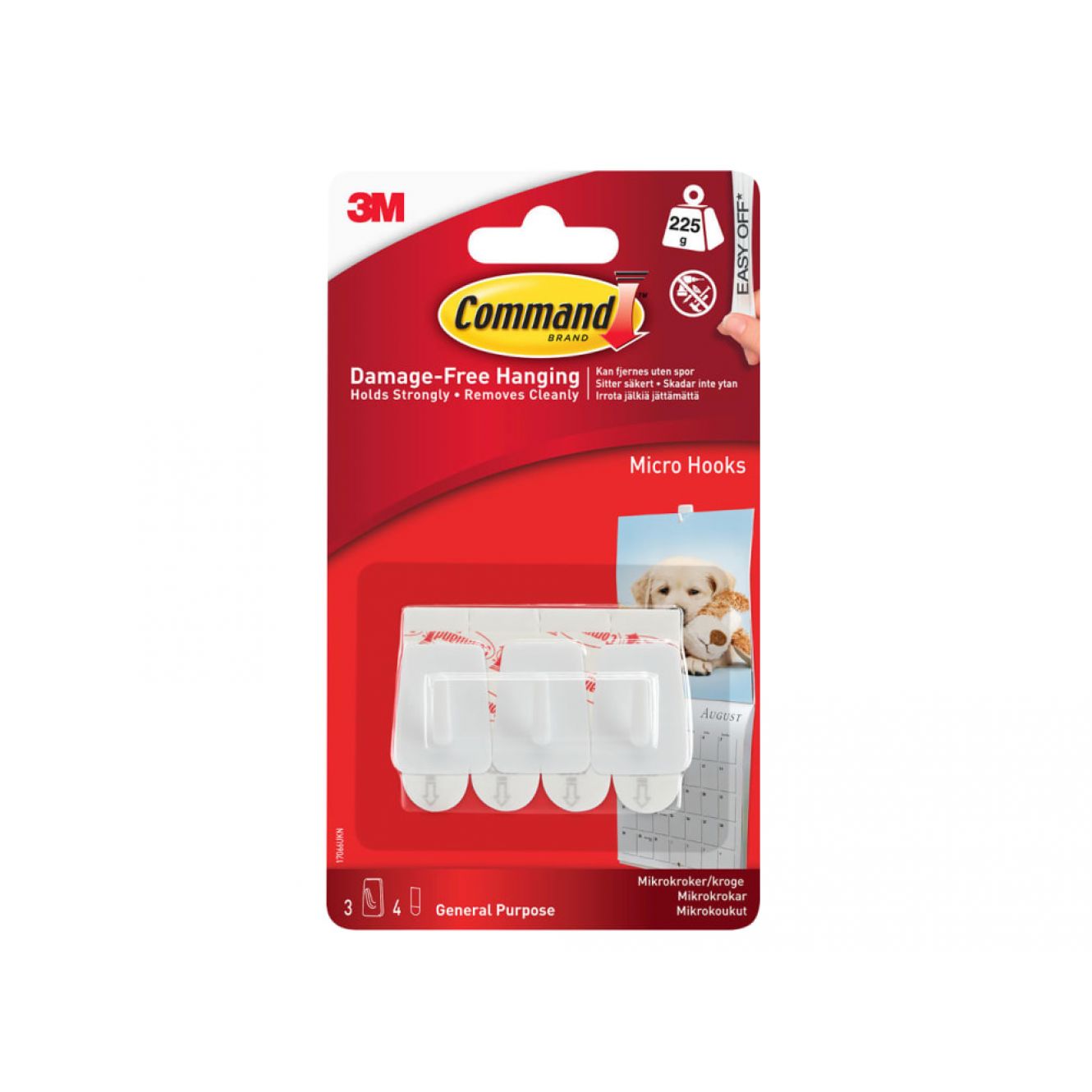 White Micro Hooks (Pack 3) COM17066