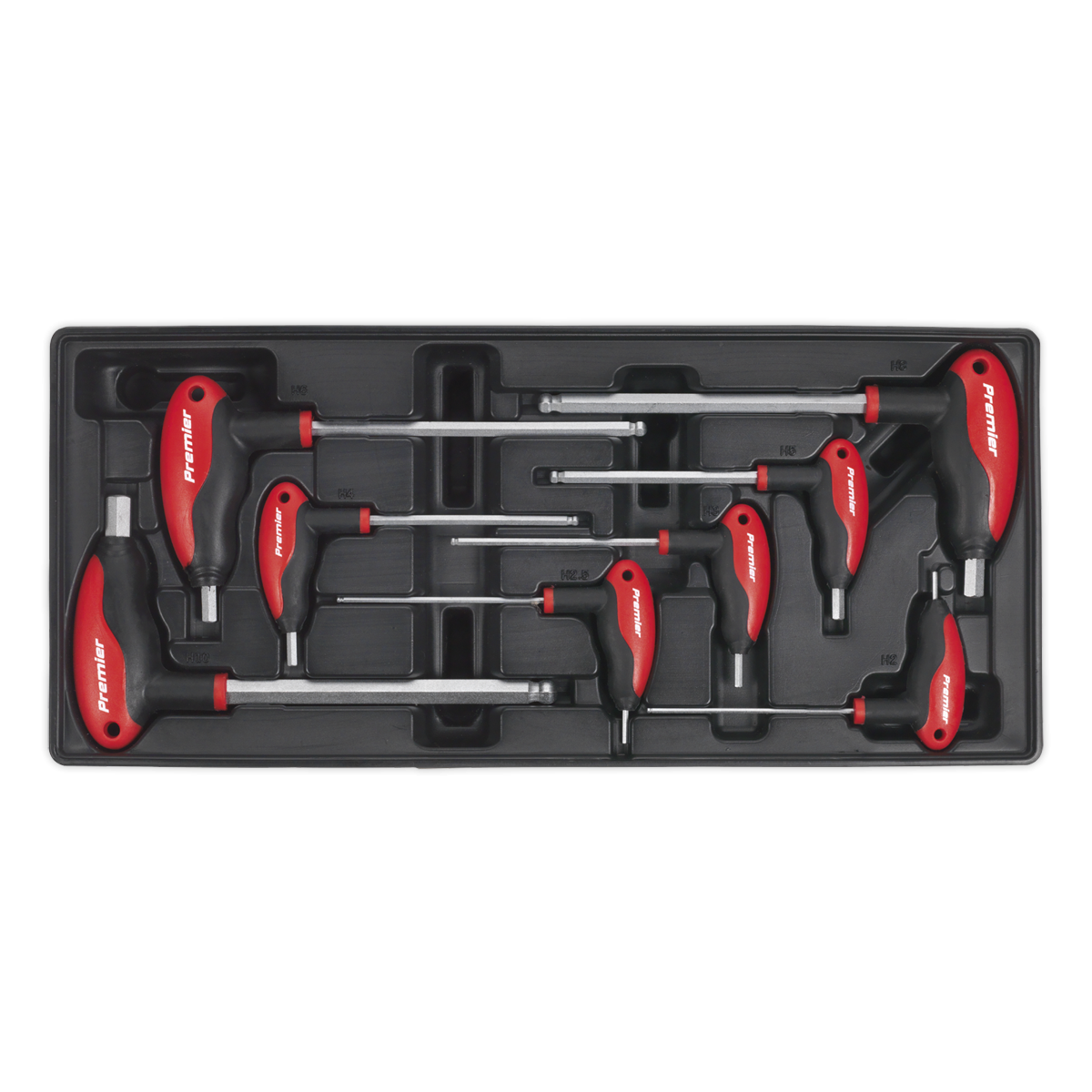 Tool Tray with T-Handle Ball-End Hex Key Set 8pc TBT06