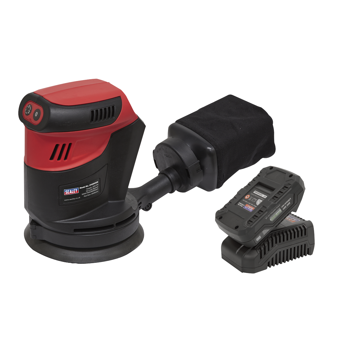 Cordless Orbital Palm Sander Kit Ø125mm 20V 2Ah SV20 Series CP20VOSKIT1