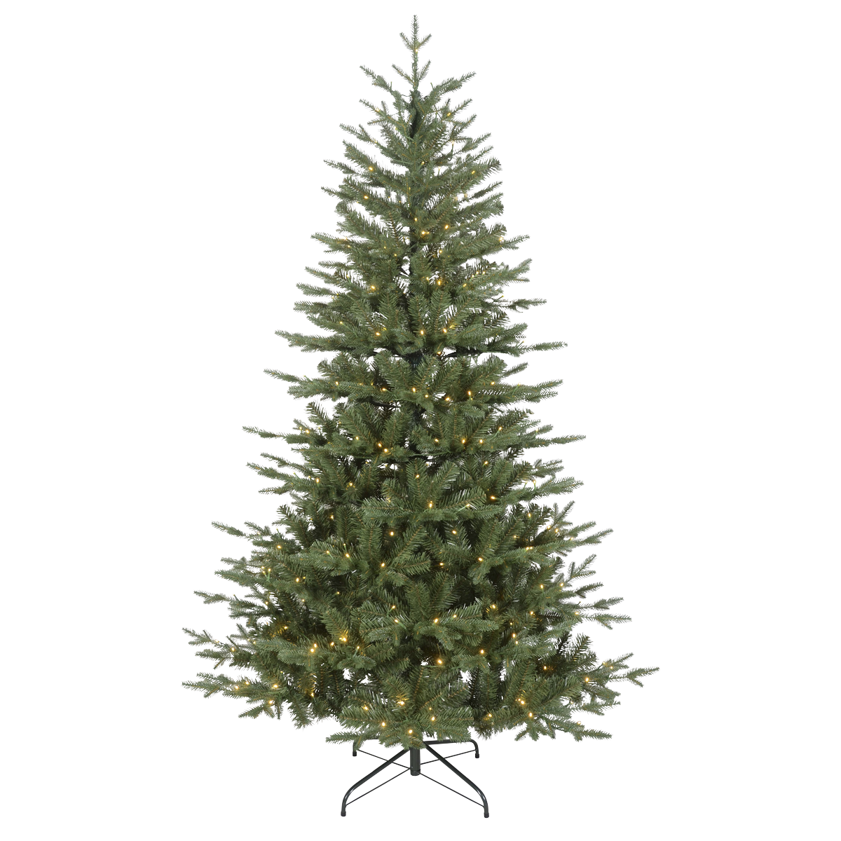 Dellonda Pre-Lit 6ft Hinged Christmas Tree with Warm White LED Lights & PE/PVC Tips - DH81 DH81
