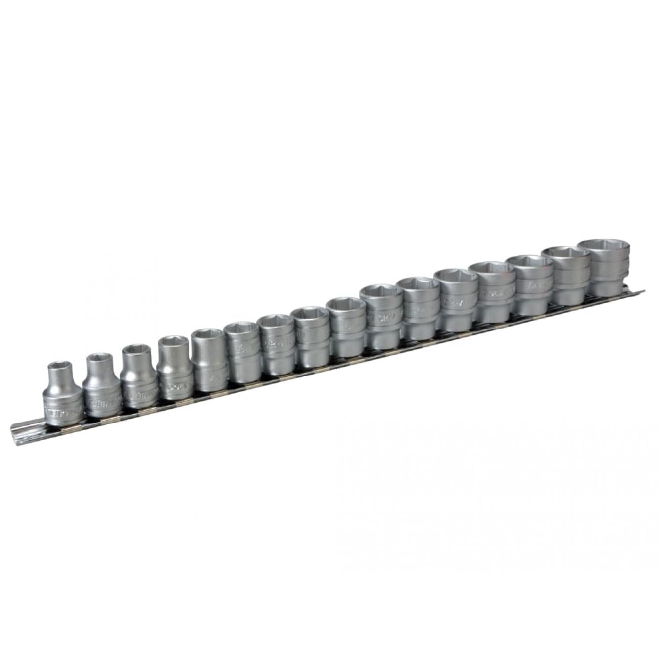 M3816 Socket Clip Rail Set of 16 Metric 3/8in Drive TENM3816