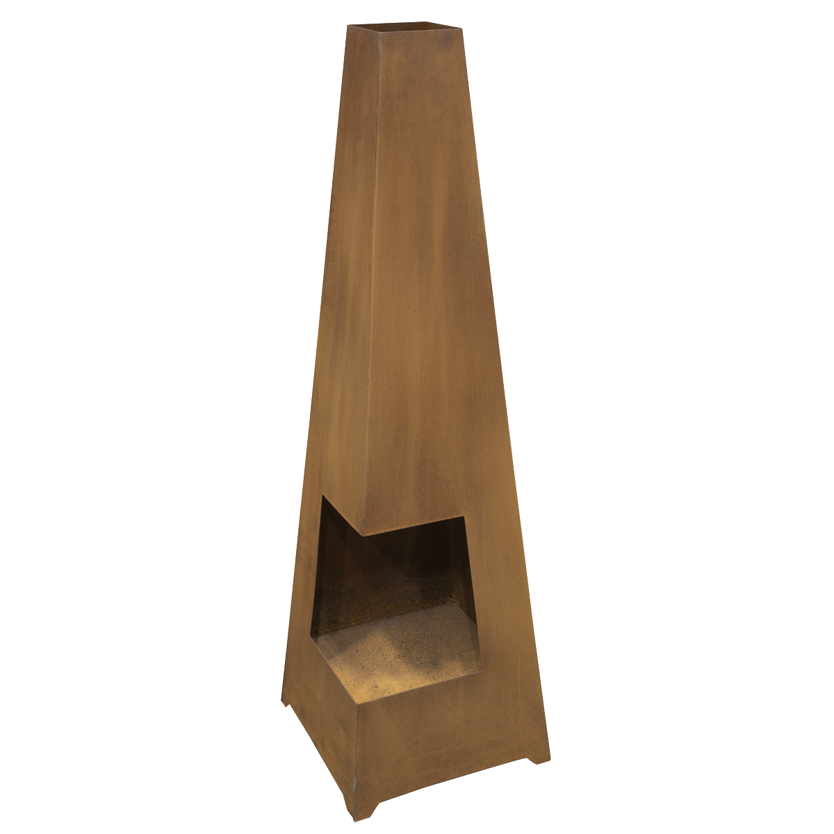 Dellonda Chiminea, Wood Burner, Heater for Outdoors W45cm x H150cm, Corten Steel DG106