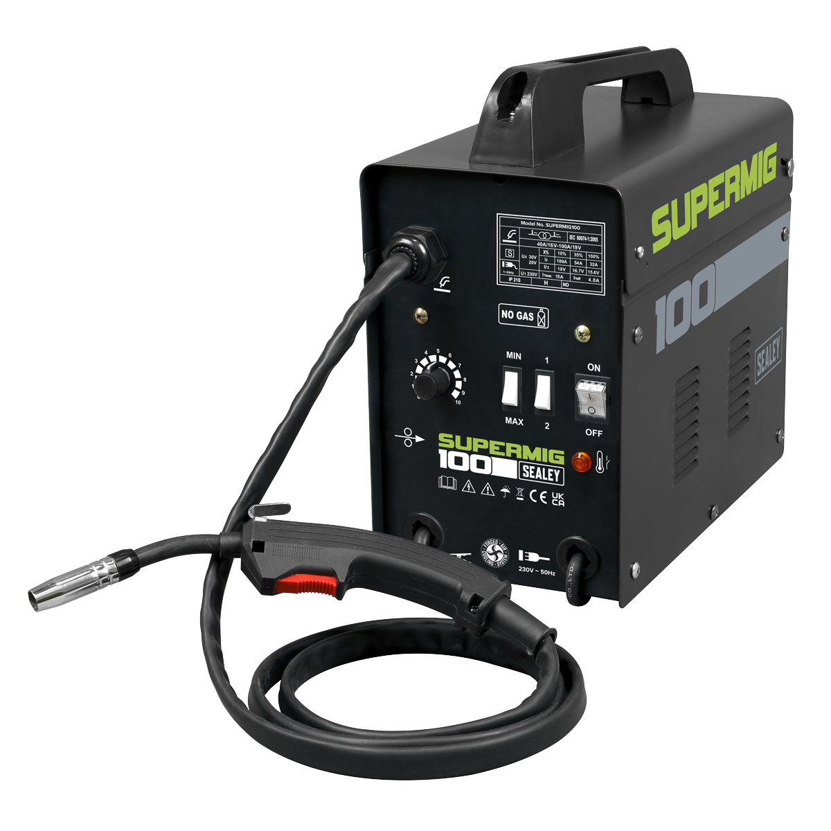 No-Gas MIG Welder 100A 230V SUPERMIG100