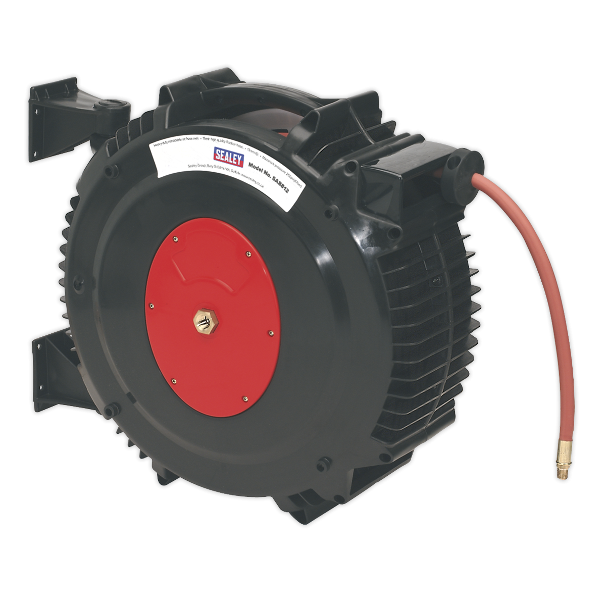 Retractable Air Hose Reel 15m Ø13mm ID Rubber Hose SA8812