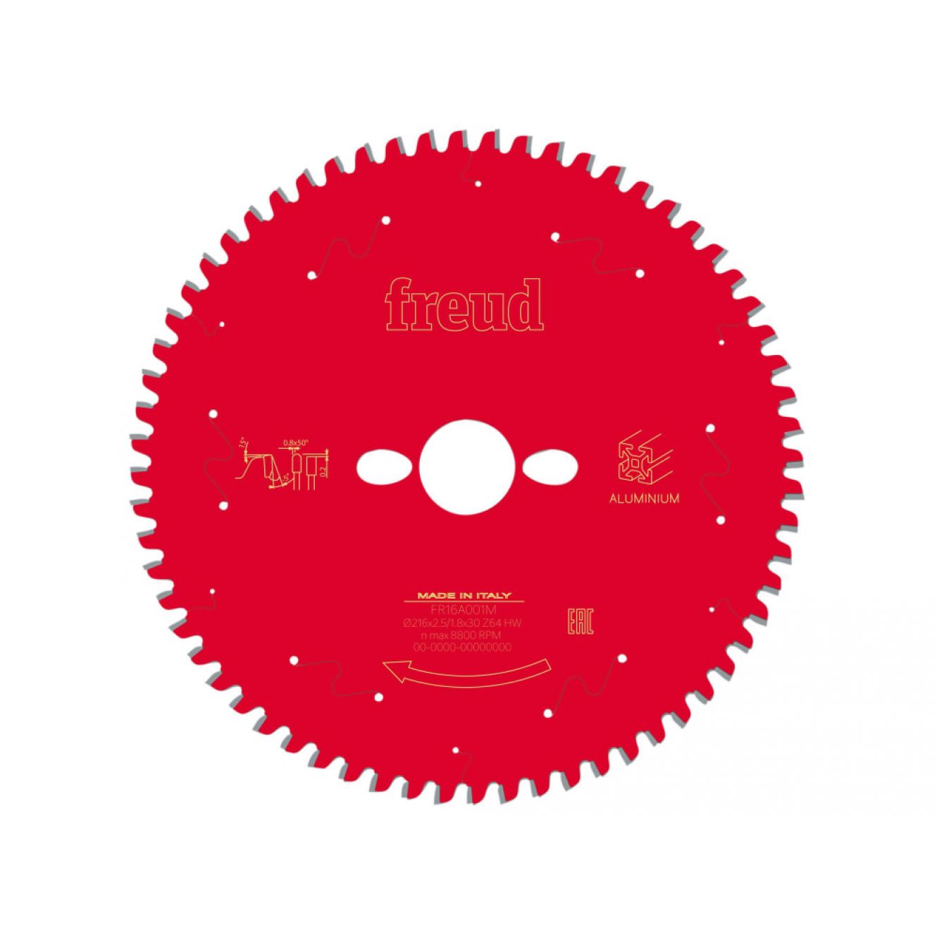 Metal Mitre Saw Blade 216 x 30 x 2.5/1.8mm x 64T FRE03FS09821