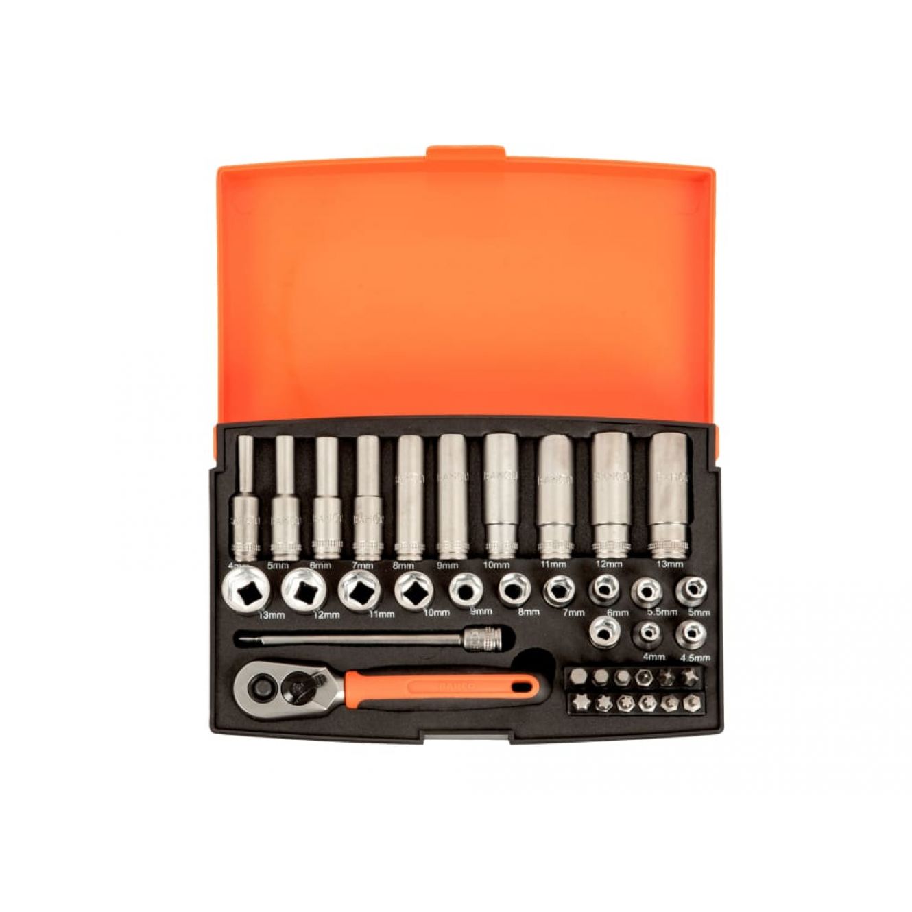 SL25L Socket Set of 37 Metric 1/4in Deep Drive BAHSL25L