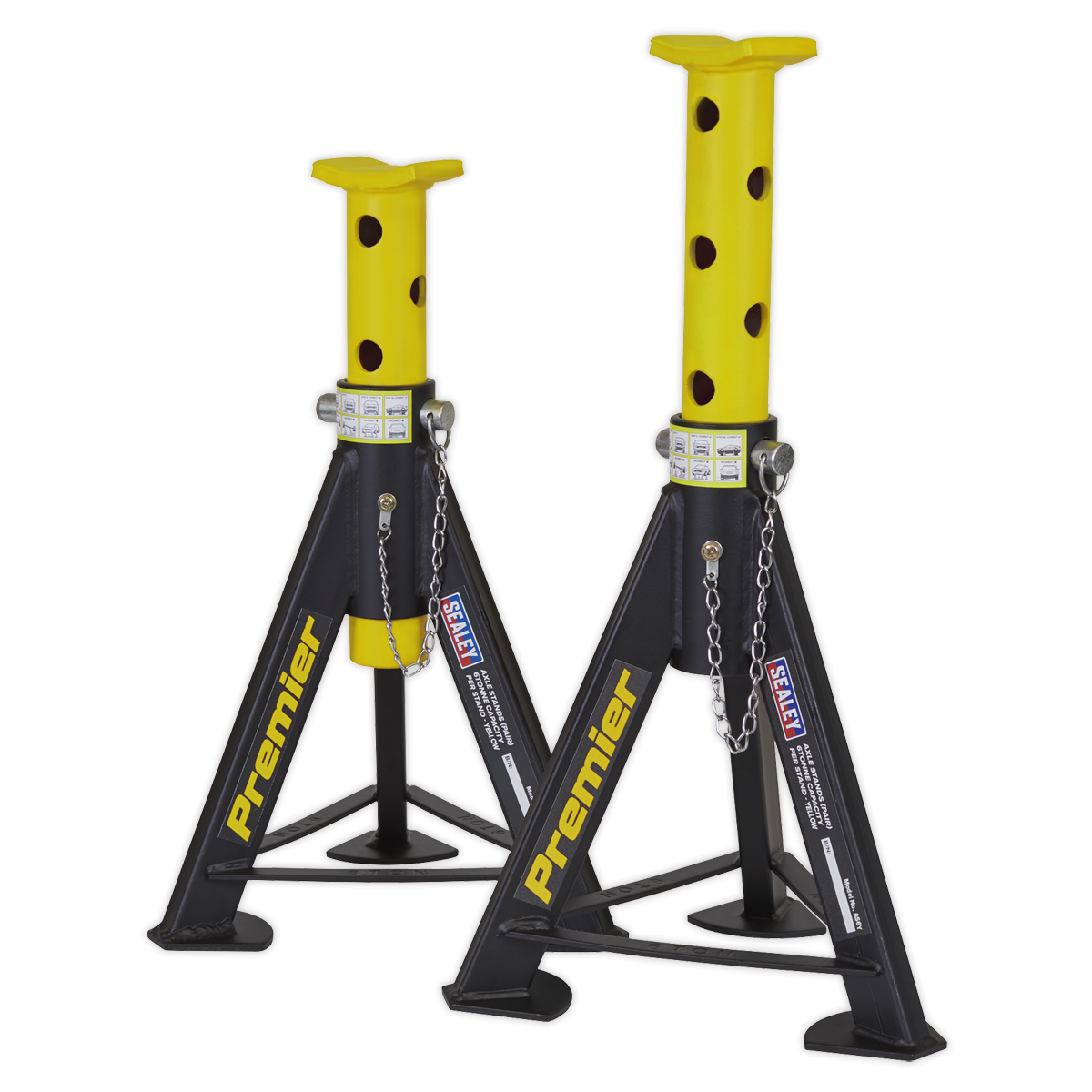 Axle Stands (Pair) 6 Tonne Capacity per Stand - Yellow AS6Y