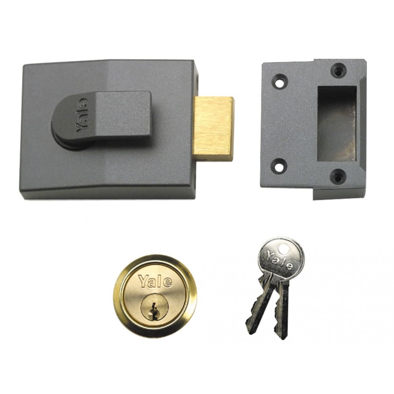 82 Deadbolt Nightlatch 60mm Backset DMG Finish Box YAL82DMGPB