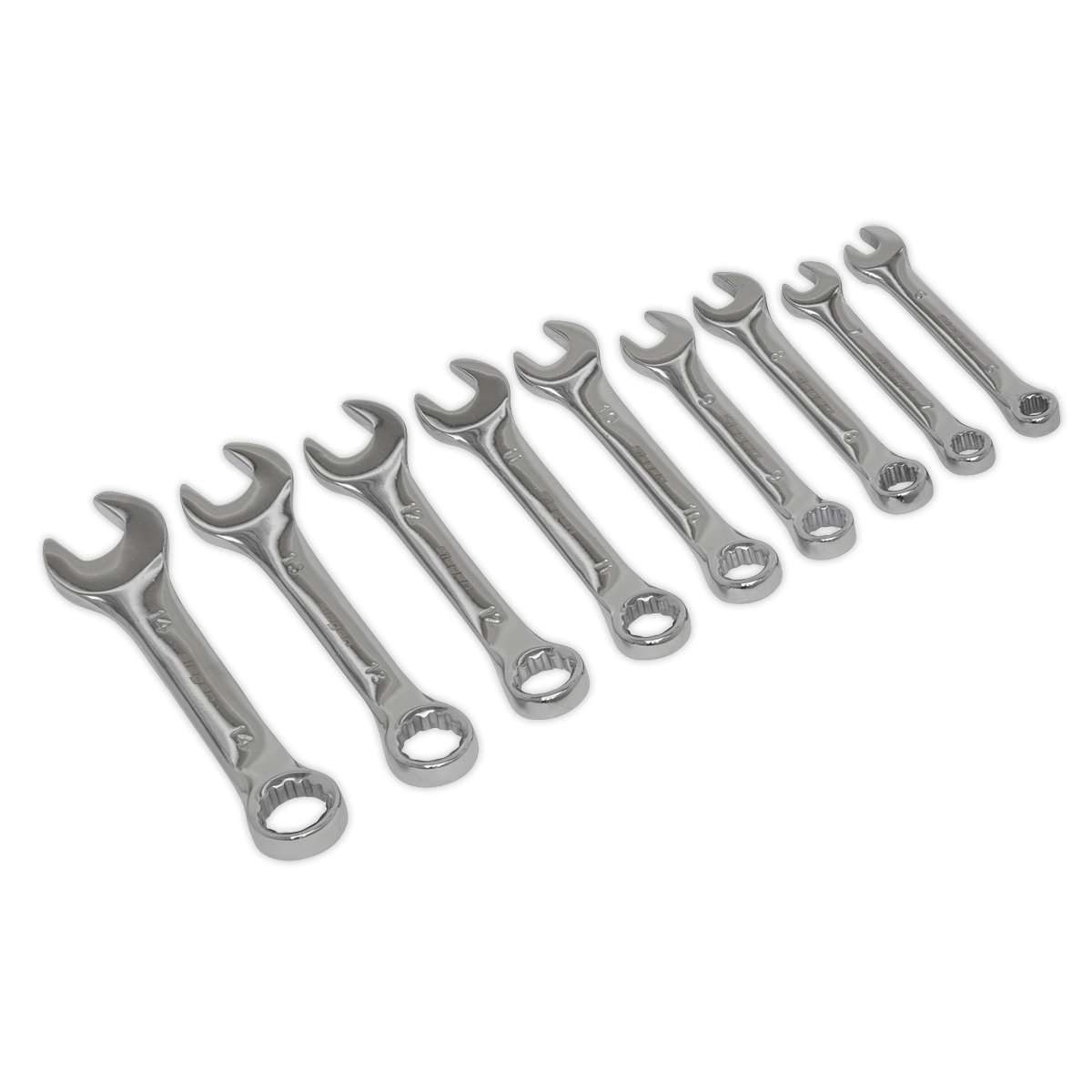 Stubby Combination Spanner Set 9pc - Metric S01157