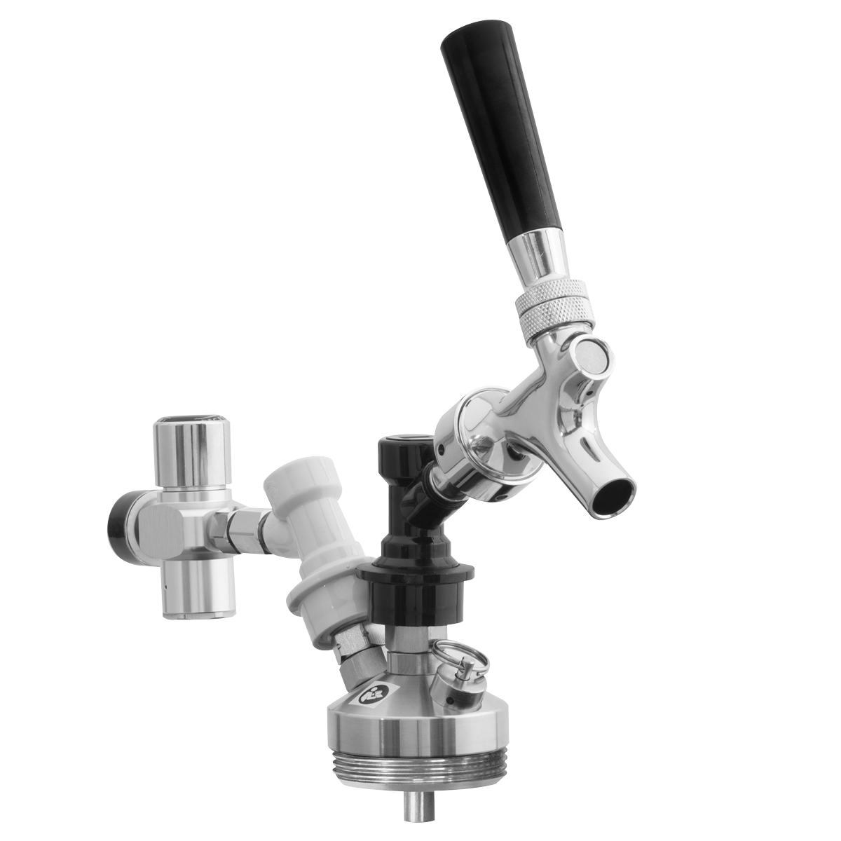 Baridi Deluxe Style Growler Beer Tap with CO2 Regulator - For Use With Baridi Stainless Steel Growler Kegs DH103