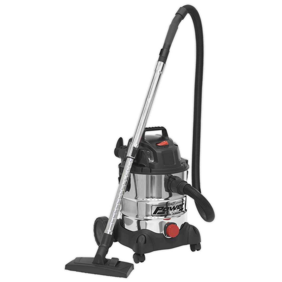 Vacuum Cleaner Industrial Wet & Dry 20L 1250W/230V Stainless Drum PC200SD