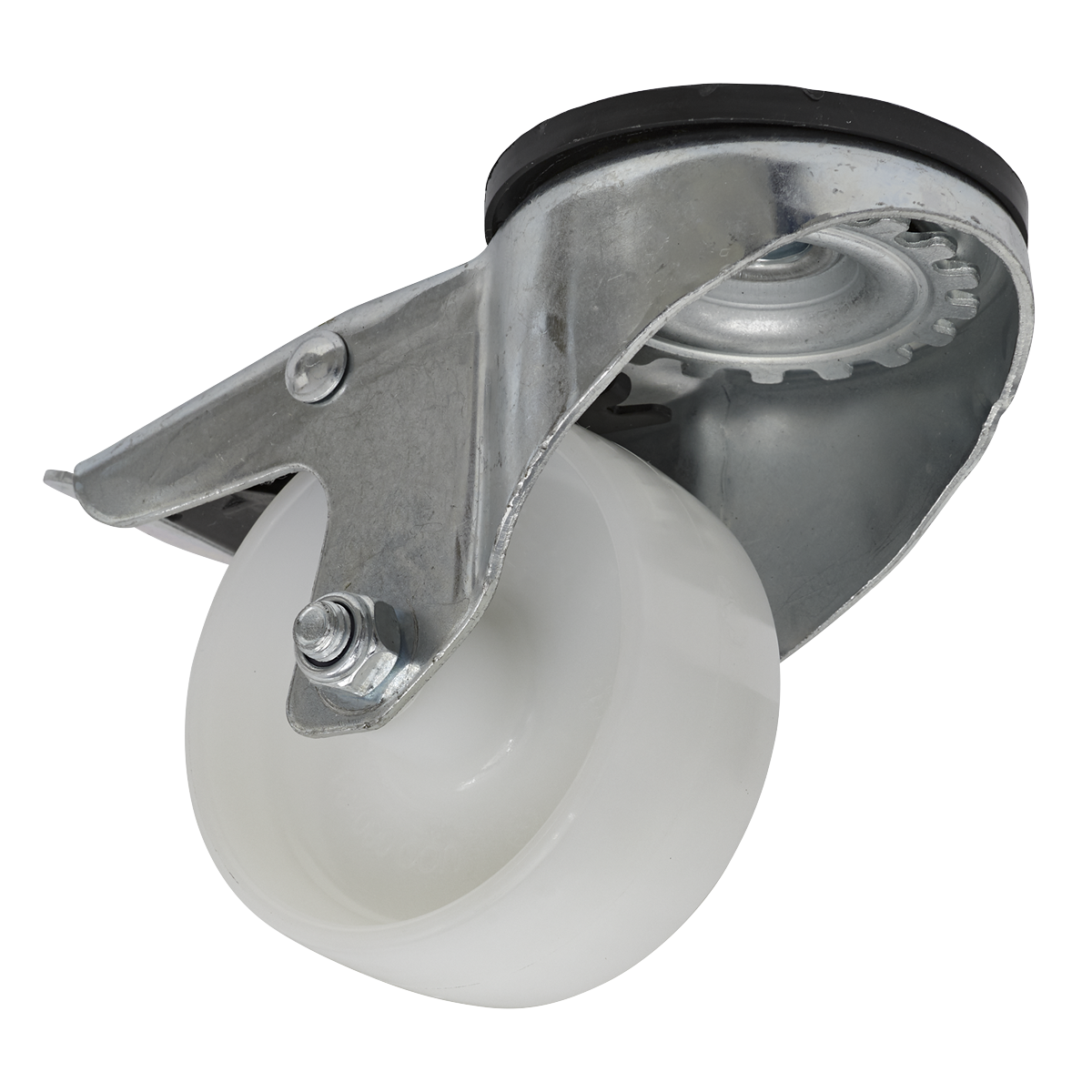 Castor Wheel Bolt Hole Swivel with Total Lock Ø80mm SCW480SBL