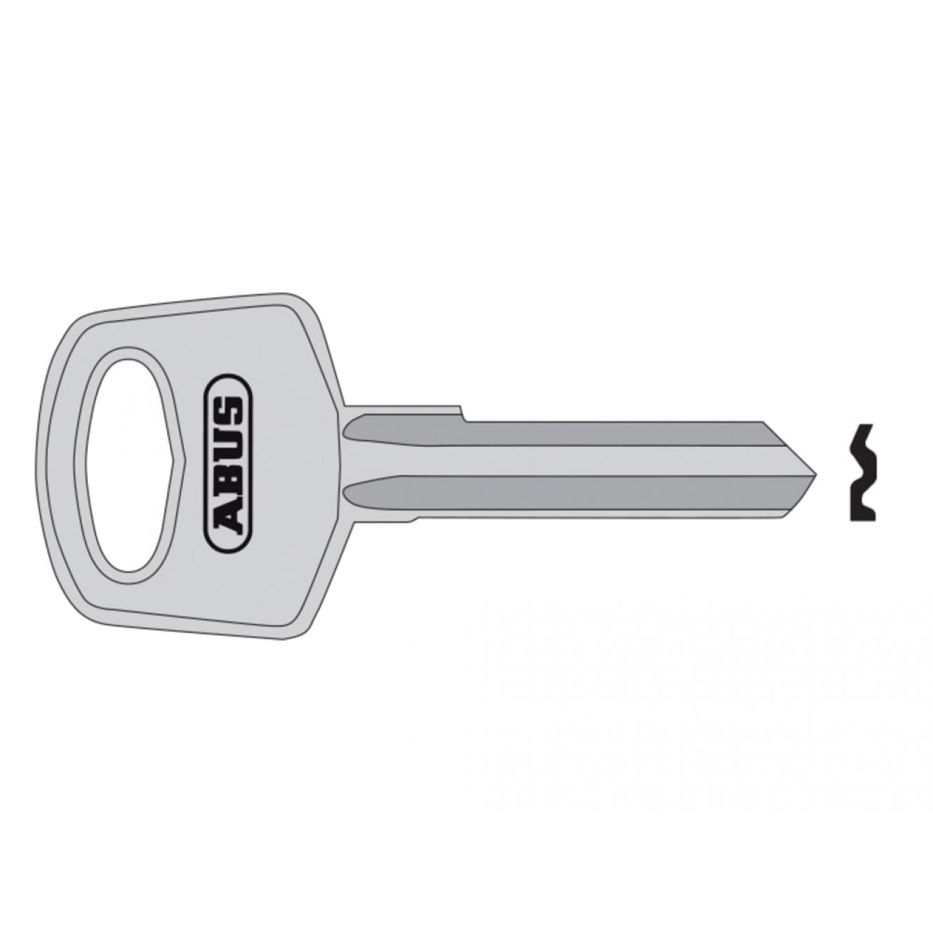 34 Right Hand 6 Pin Key Blank ABUKB20066