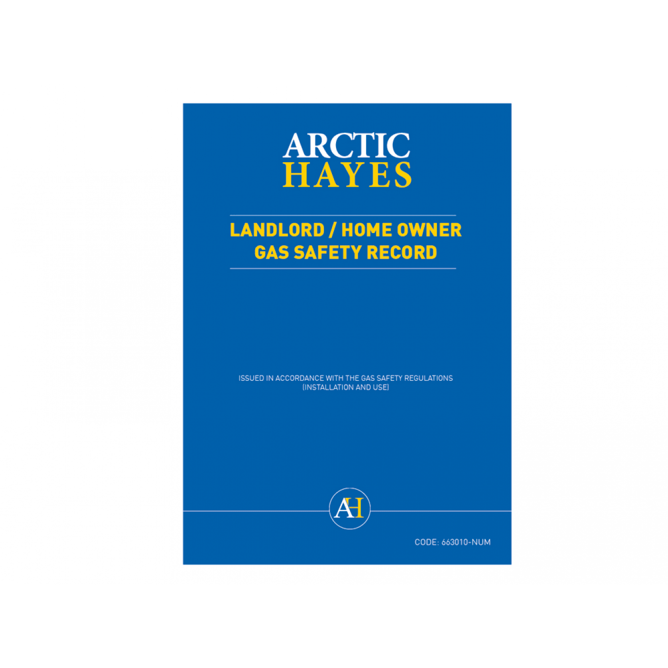 Landlord/Homeowner Gas Safety Record (Pad of 25) ARC663010NUM