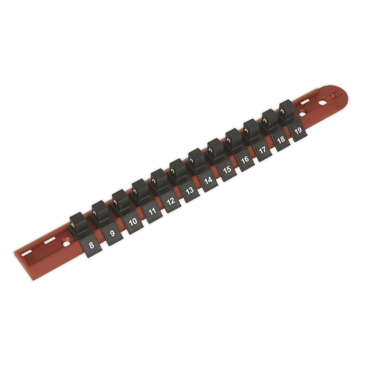 Socket Retaining Rail with 12 Clips 3/8"Sq Drive AK3812