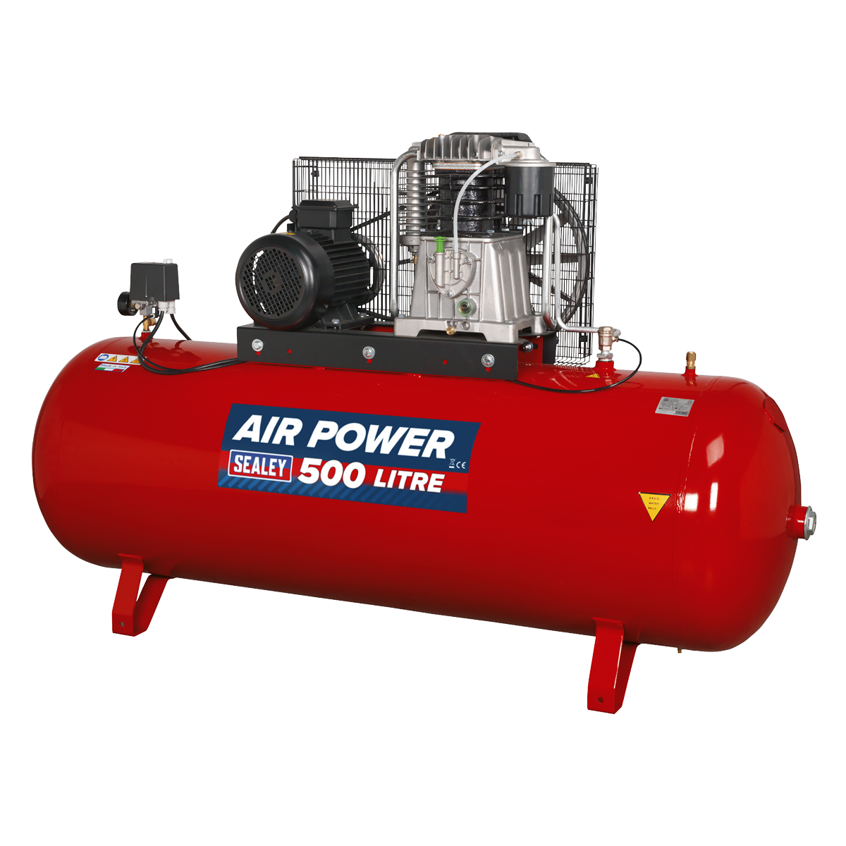 Air Compressor 500L Belt Drive 7.5hp 3ph 2-Stage with Cast Cylinders SAC55075B