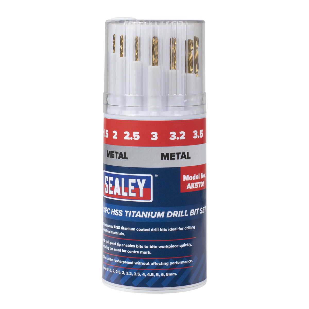 HSS Titanium Drill Bit Set 11pc AK5701