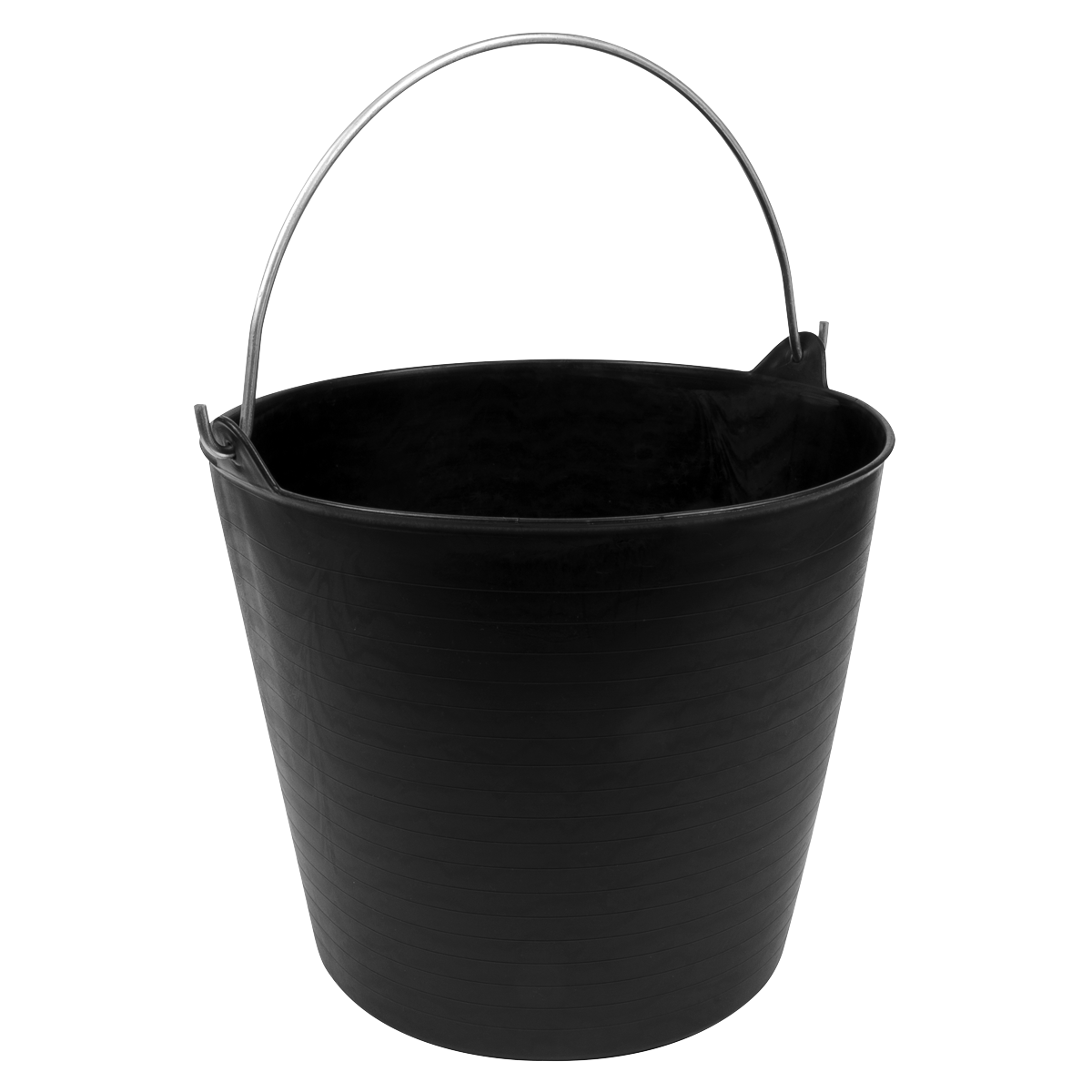 Heavy-Duty Flexi Tub 26L with Metal Handle - Black SFT26H
