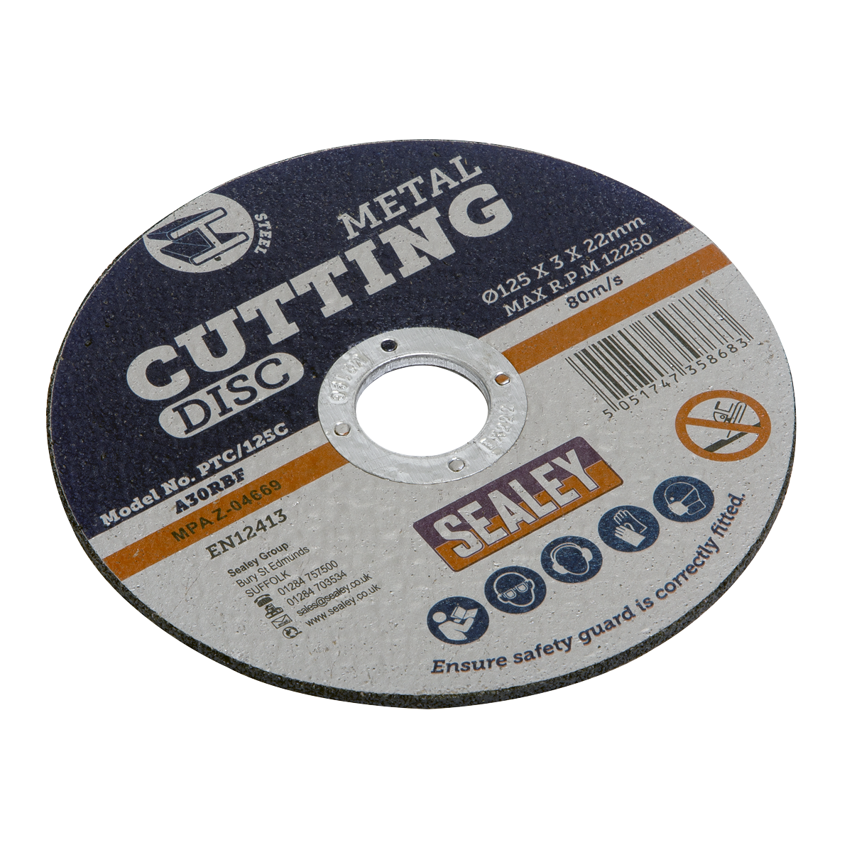 Cutting Disc Ø125 x 3mm 22mm Bore PTC/125C