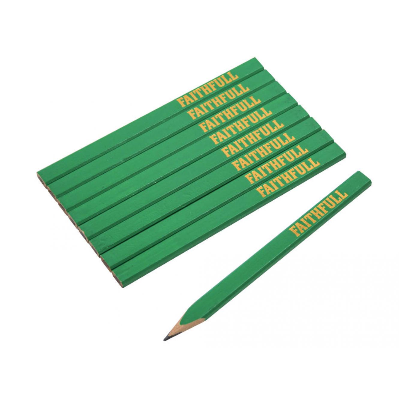 FSC Carpenter's Pencils - Green / Hard (Pack 10) FAICPG10FSC