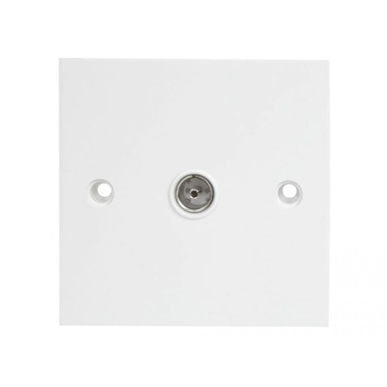 Single Flush Coax TV Socket White DCN7119NB