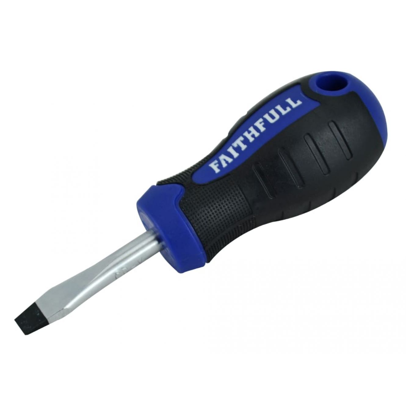 Soft Grip Stubby Screwdriver Flared Slotted Tip 6.5 x 38mm FAISDFS