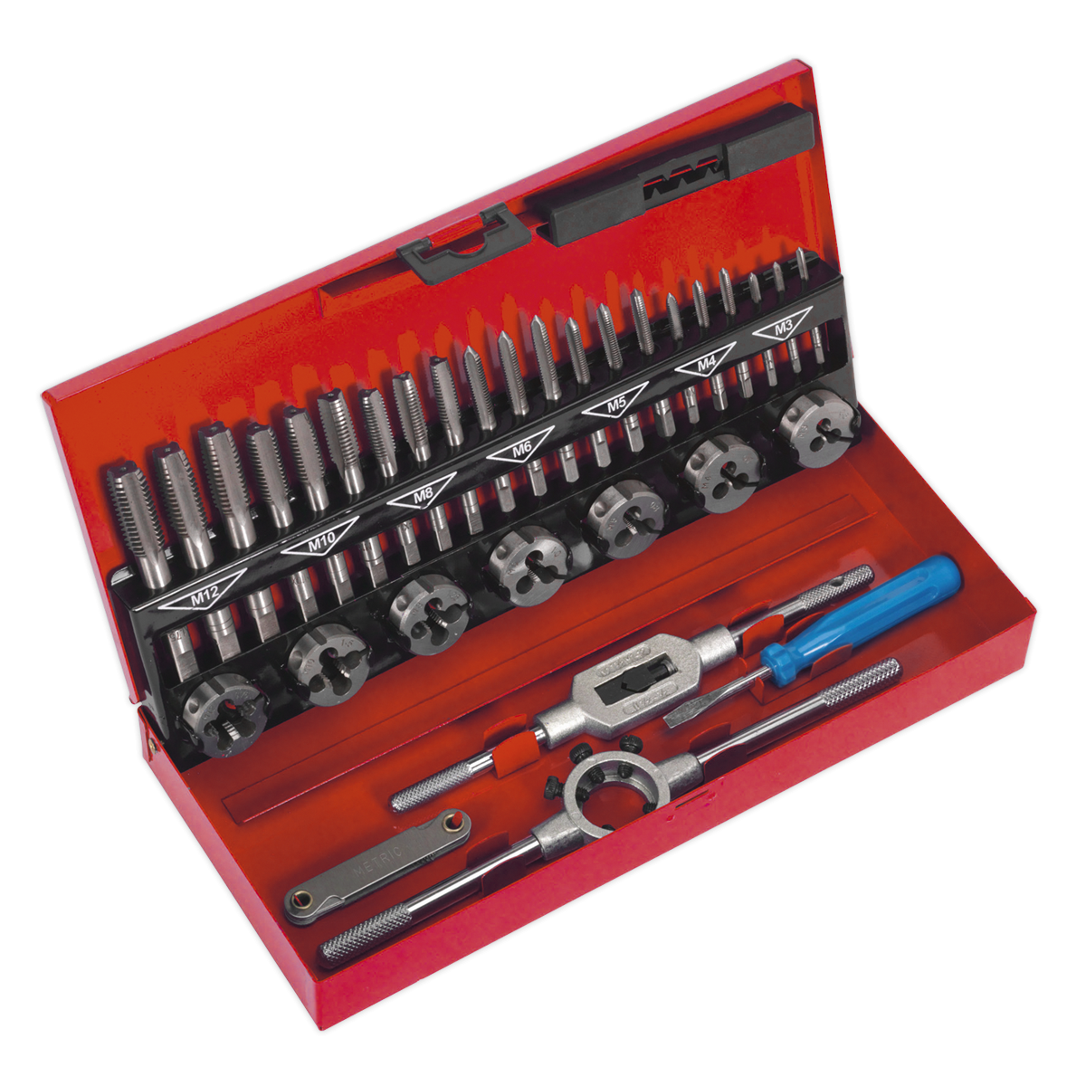 Tap & Die Set 32pc Split Dies Metric AK3015