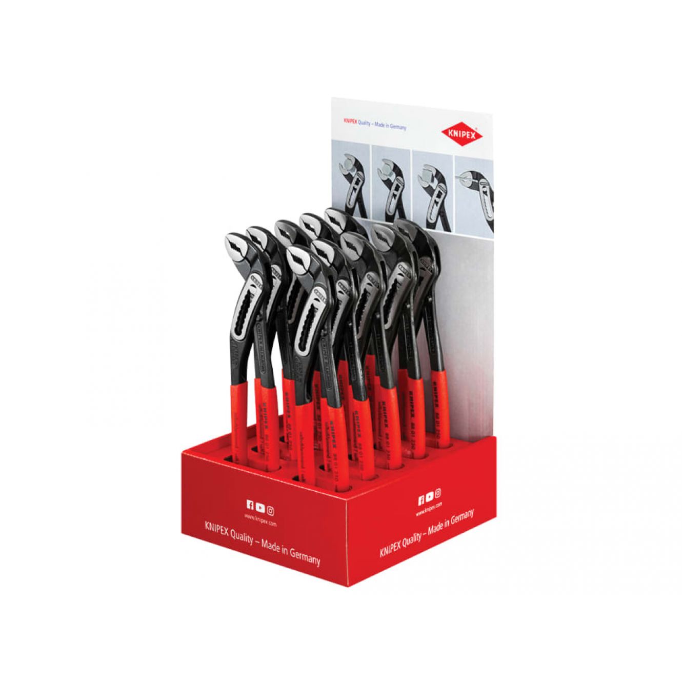 Knipex Alligator° Waterpump Pliers Counter Display (10 x KPX8801250) KPX001801V12