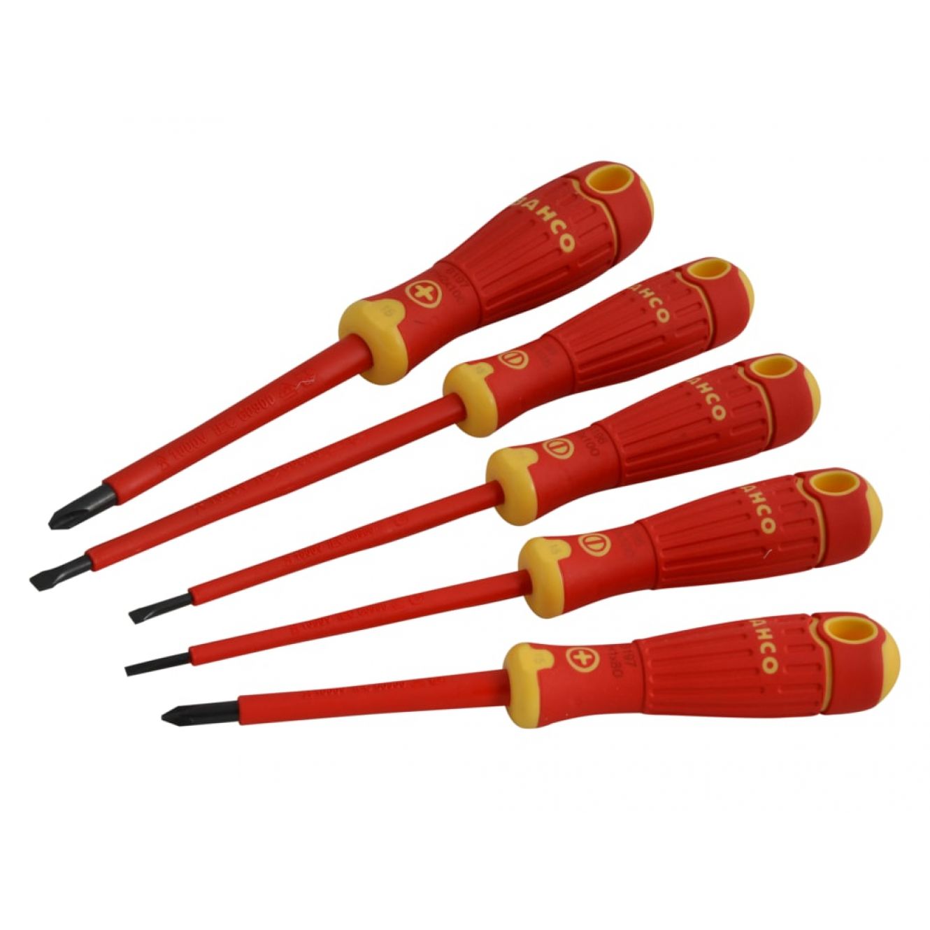 B220.005 BAHCOFIT Insulated Screwdriver Set, 5 Piece BAH220005