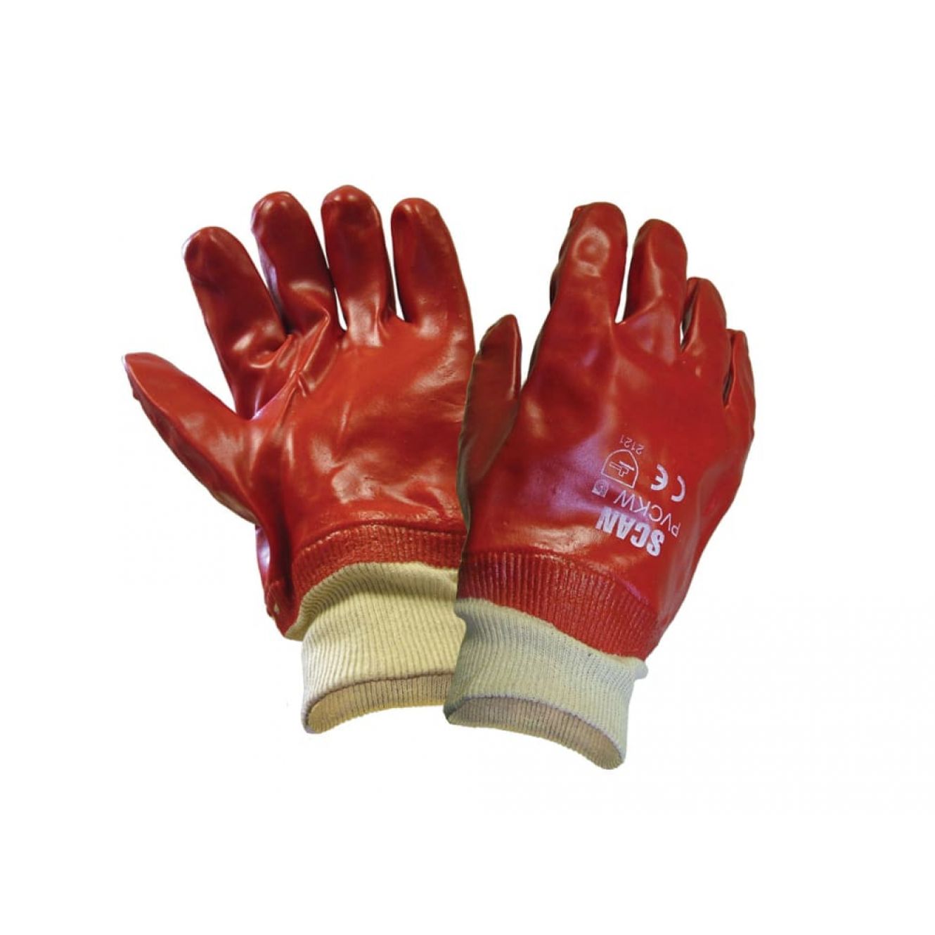 PVC Knitwrist Gloves - L (Size 9) SCAGLOPVCKW