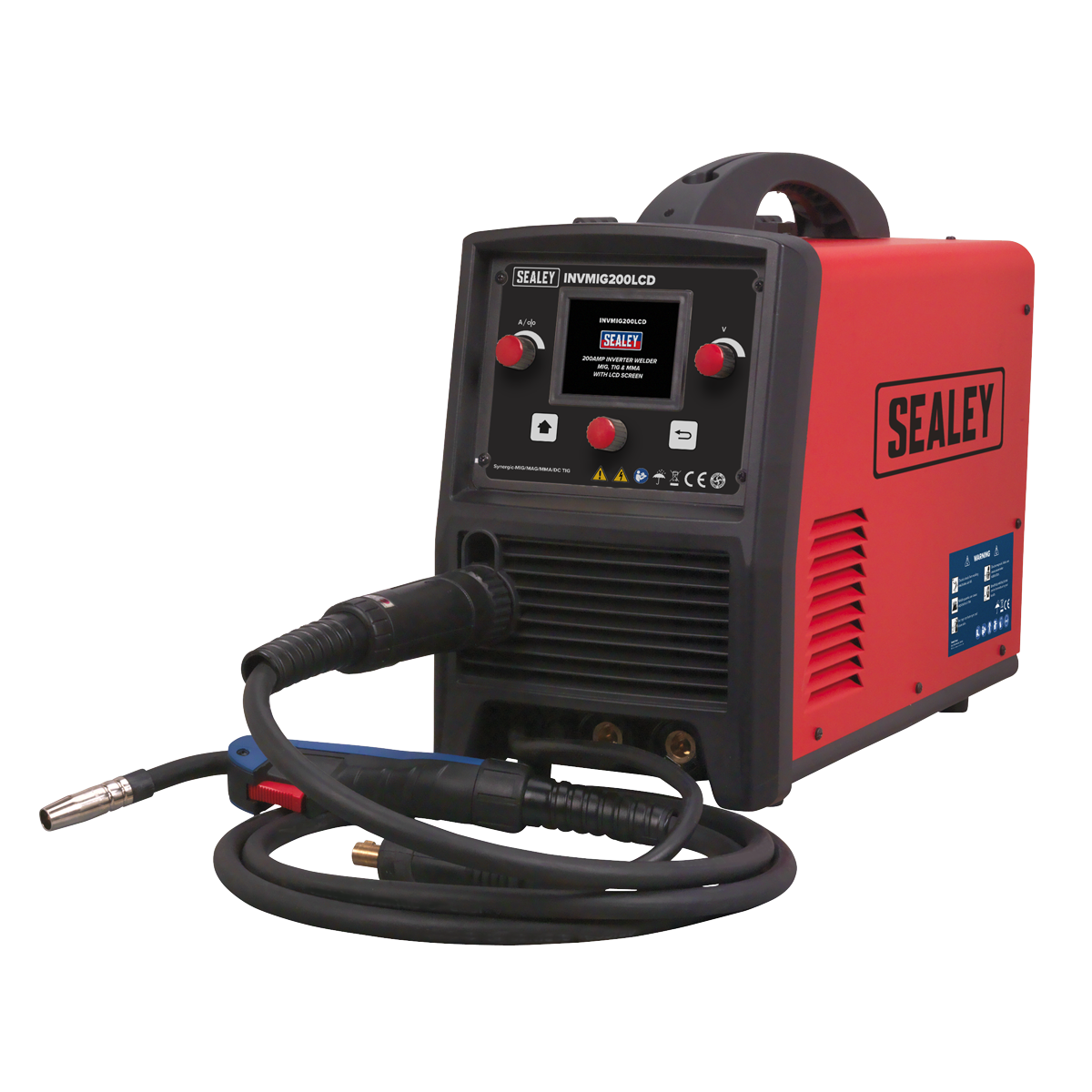 Inverter Welder MIG, TIG & MMA 200A with LCD Screen INVMIG200LCD
