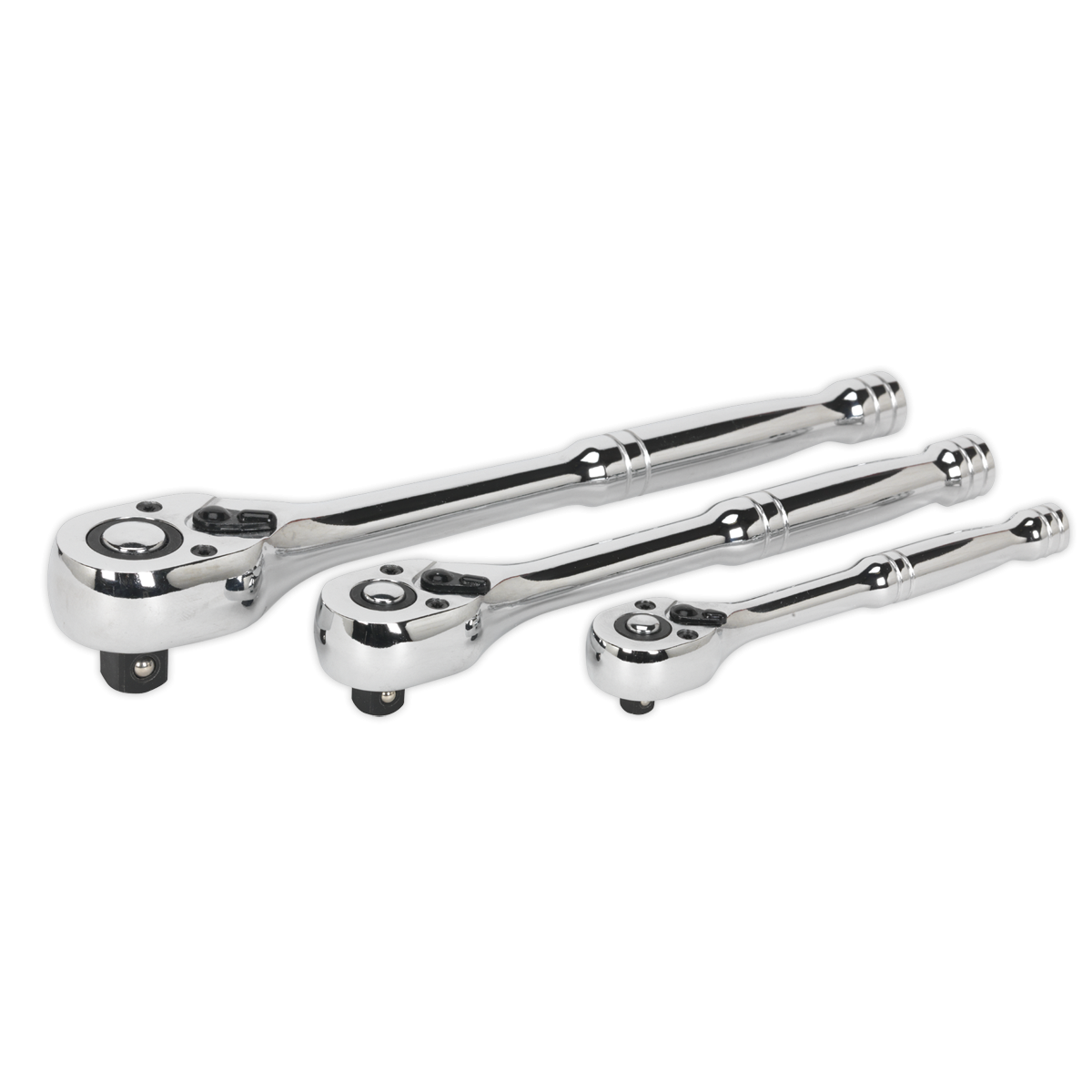 Ratchet Wrench Set 3pc Pear-Head Flip Reverse AK6672