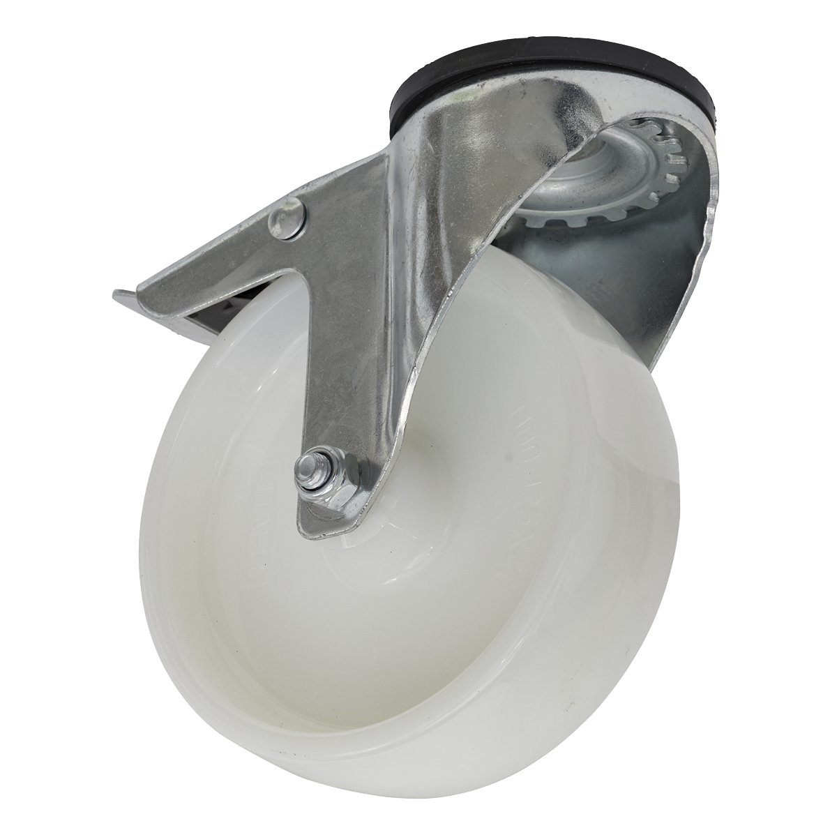 Castor Wheel Bolt Hole Swivel with Total Lock Ø125mm SCW4125SBL