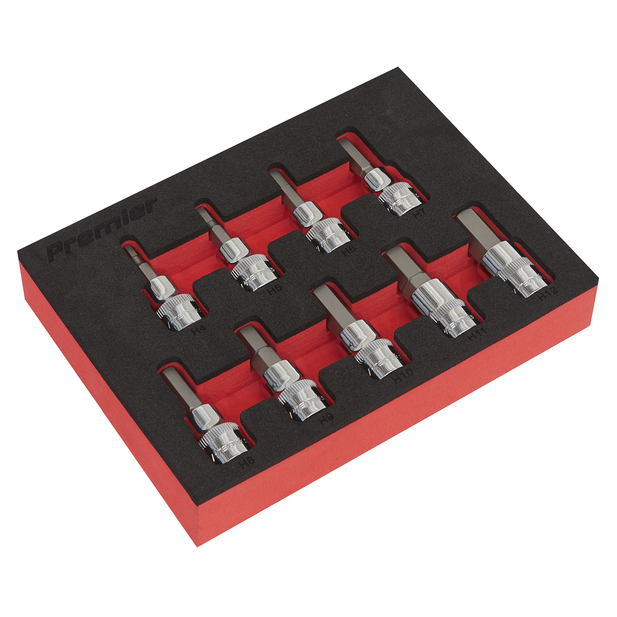 Hex Socket Bit Set 9pc 3/8"Sq Drive - Metric AK6240