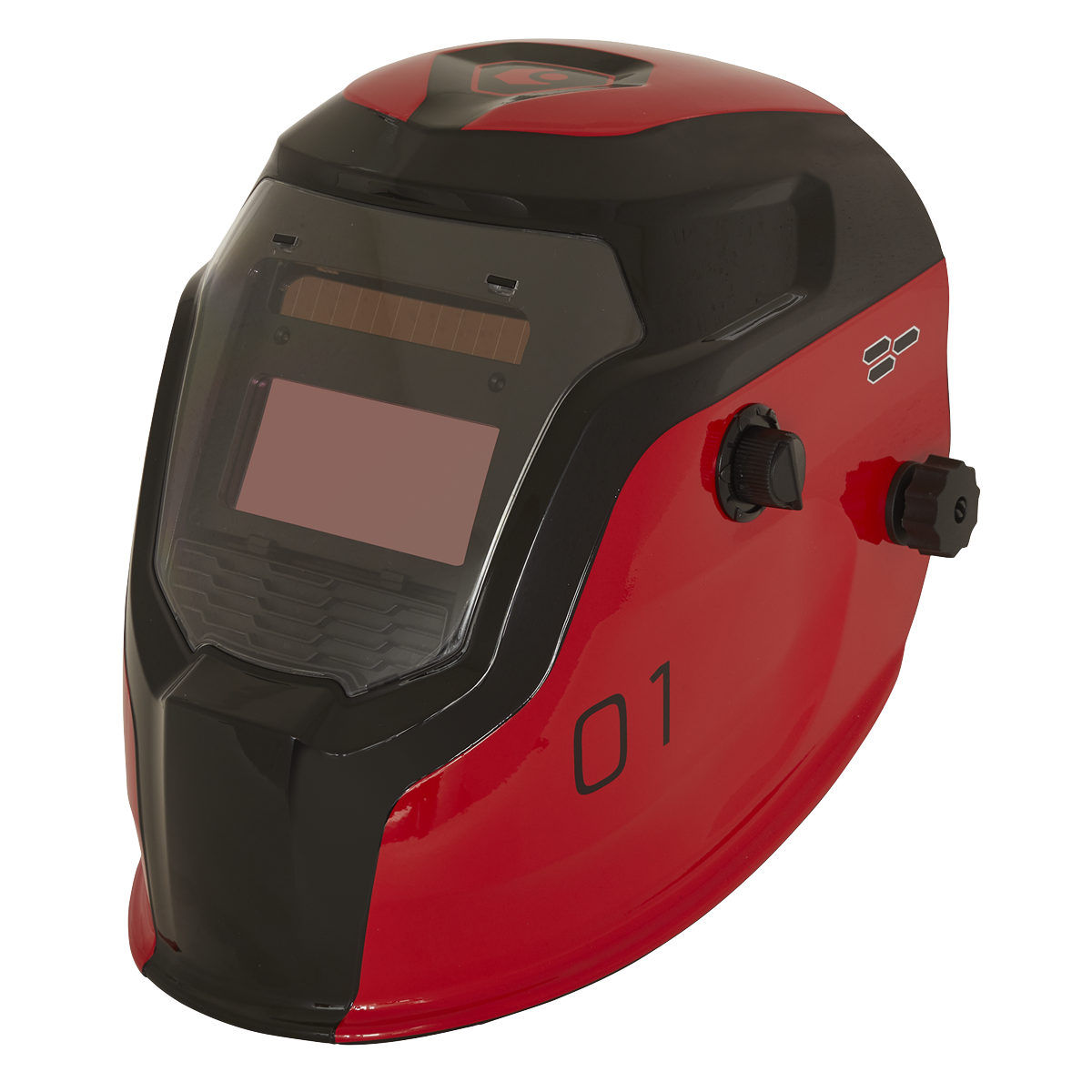 Welding Helmet Auto Darkening - Shade 9-13 - Red PWH1