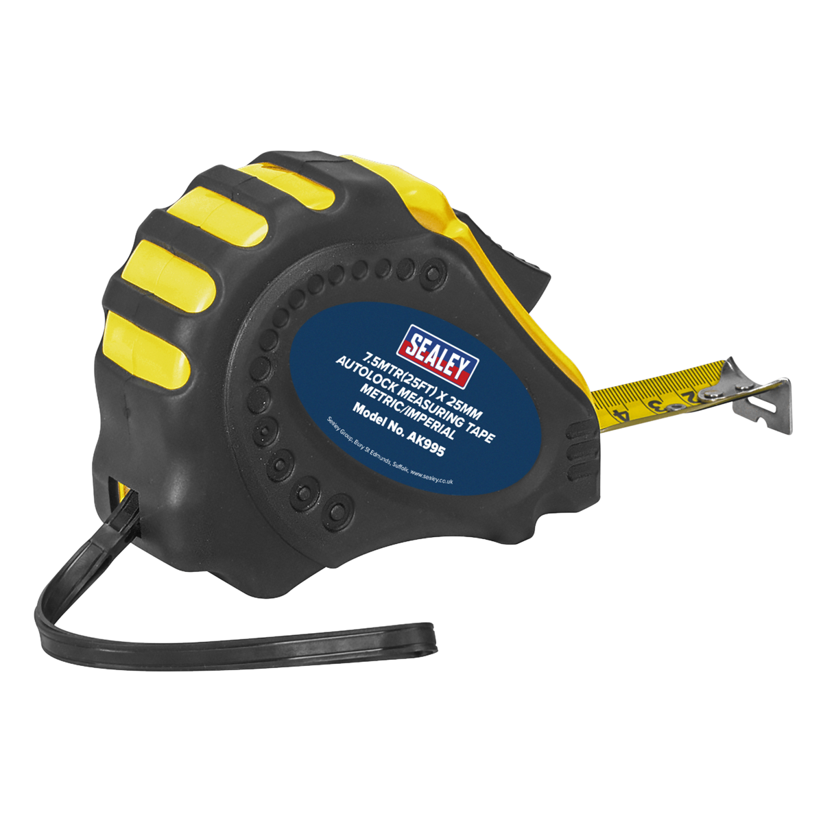 Auto Lock Tape Measure 7.5m(25ft) x 25mm - Metric/Imperial AK995
