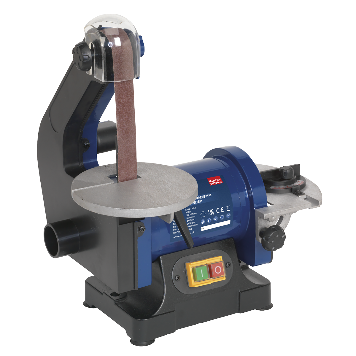 Belt/Disc Sander 25 x 762mm/Ø125mm 250W/230V SM750