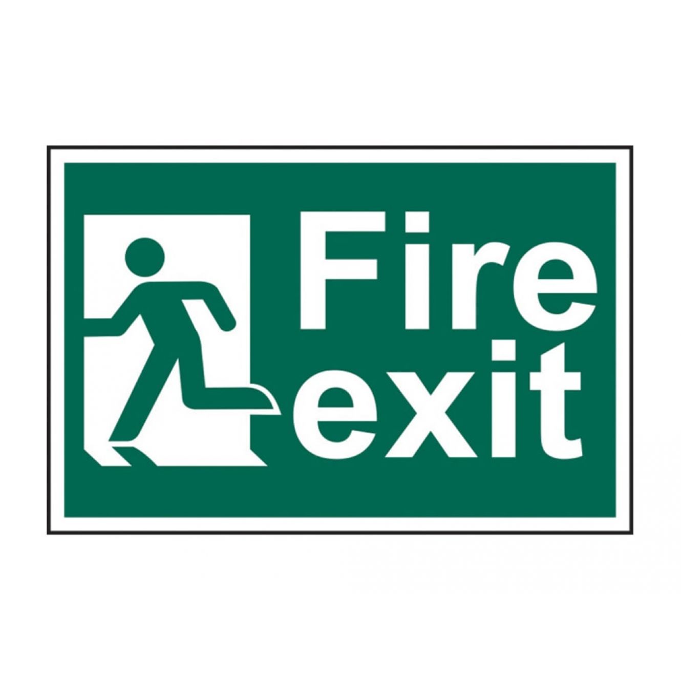 Fire Exit Man Running Left - PVC Sign 300 x 200mm SCA1508