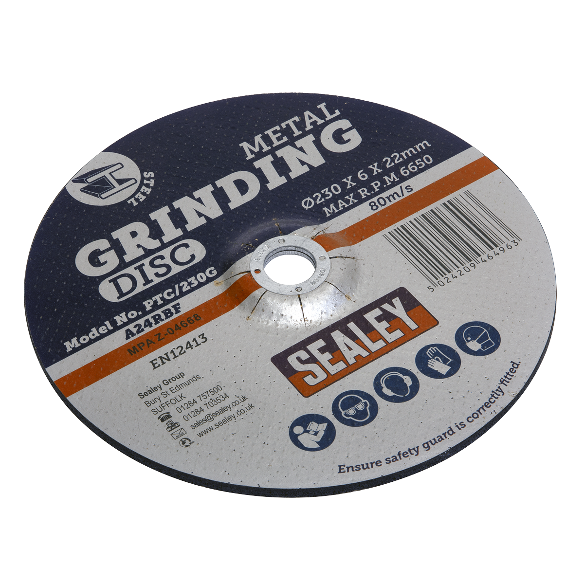 Grinding Disc Ø230 x 6mm Ø22mm Bore PTC/230G