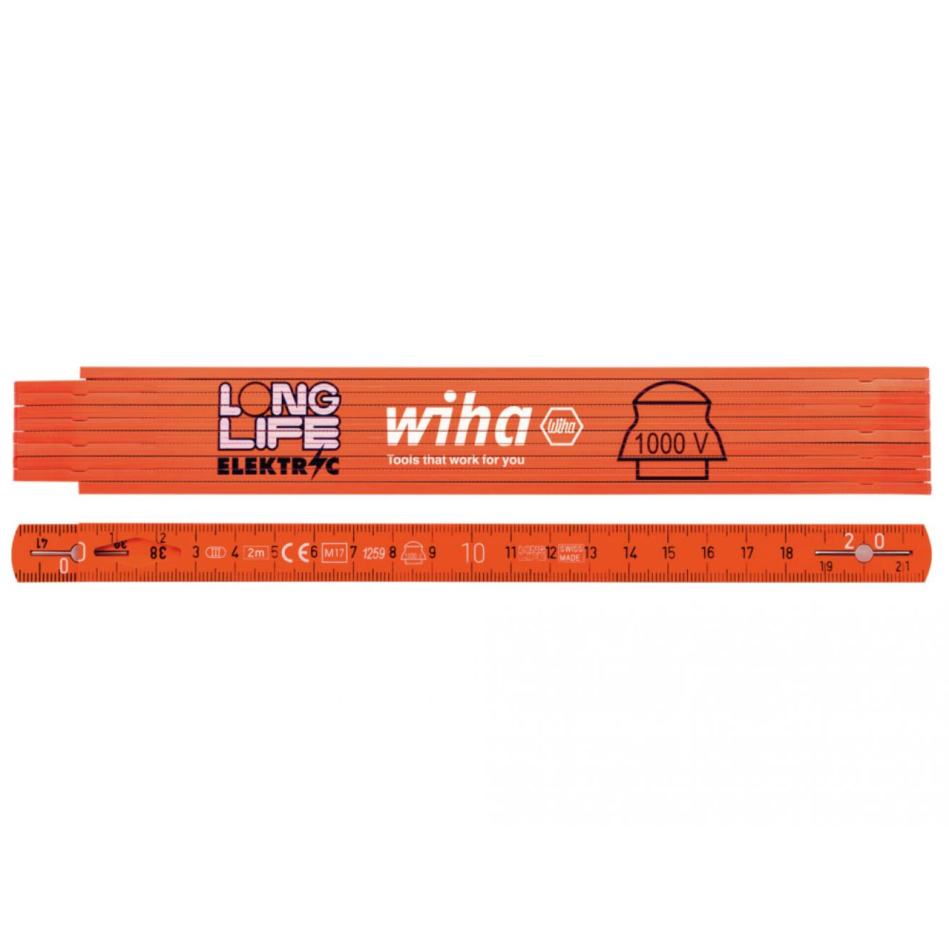 Longlife® Electrician's Folding Ruler 2m WHA42068